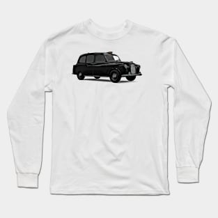 London Black Cab Cartoon Long Sleeve T-Shirt